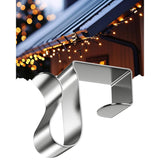 Gutter Clips For Hanging Outdoor Lights: 50 Pcs Metal Christmas Light Clips For Outside String Lights - Weatherproof Gutter Clips For Xmas Halloween Seasonal Rope Mini Decoration Lights