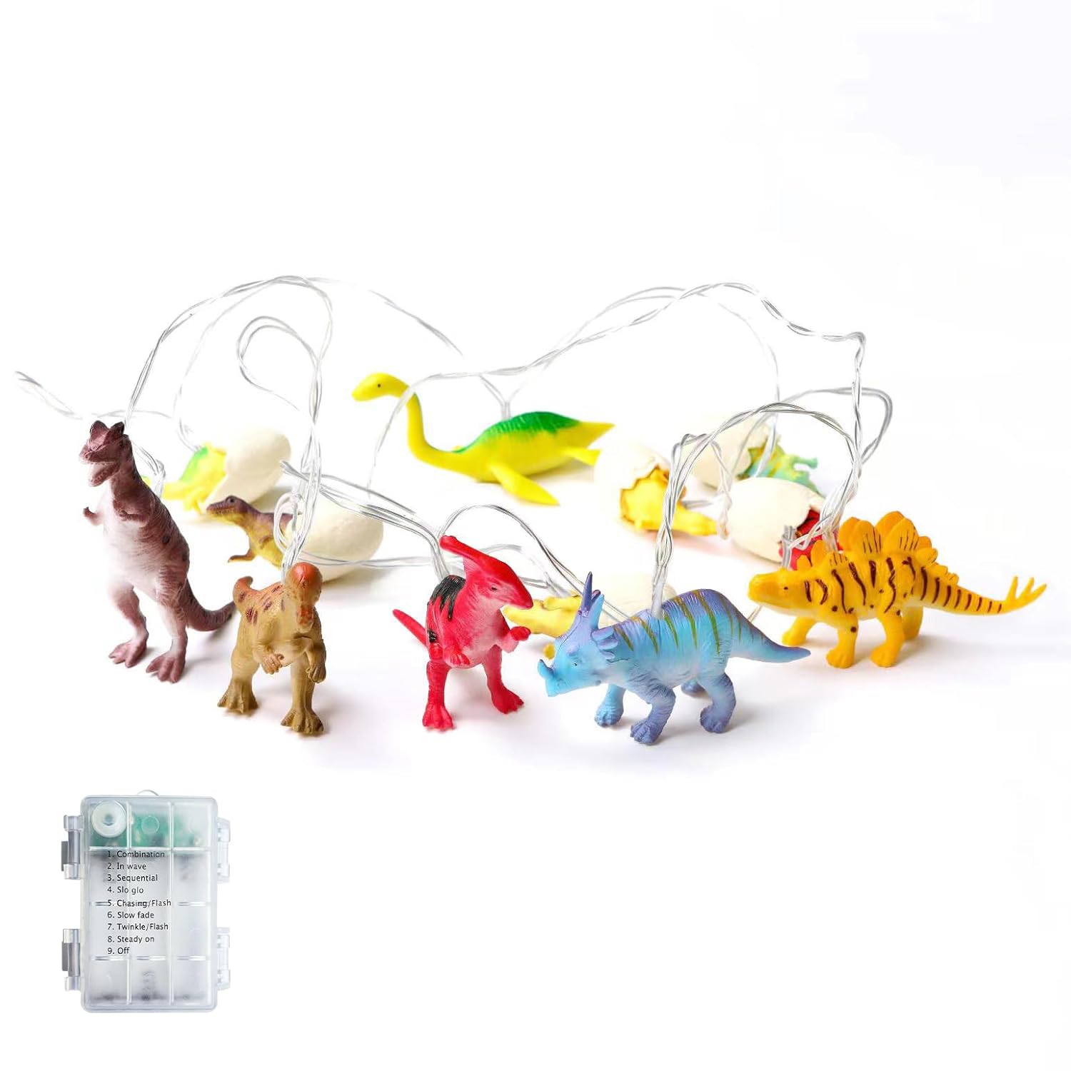 14Ft 20 Led Dinosaur String Lights Room Decor For Kids Dinosaur Battery Operated String Lights Dinosaur Room Decor For B