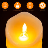 Flameless Candles, 3 X 4'' Flameless Candles With Remote, 2 Set Battery Operated Candle, Real Wax Dripping Led Candles With Timer, Flickering Feature, Electric Fake Candle For Christmas Decor