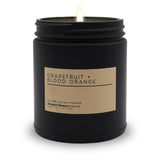 Grapefruit & Blood Orange | Luxury Scented Matte Black Jar Soy Candle With Box | Hand Poured In The Us | Highly Scented & Long Lasting