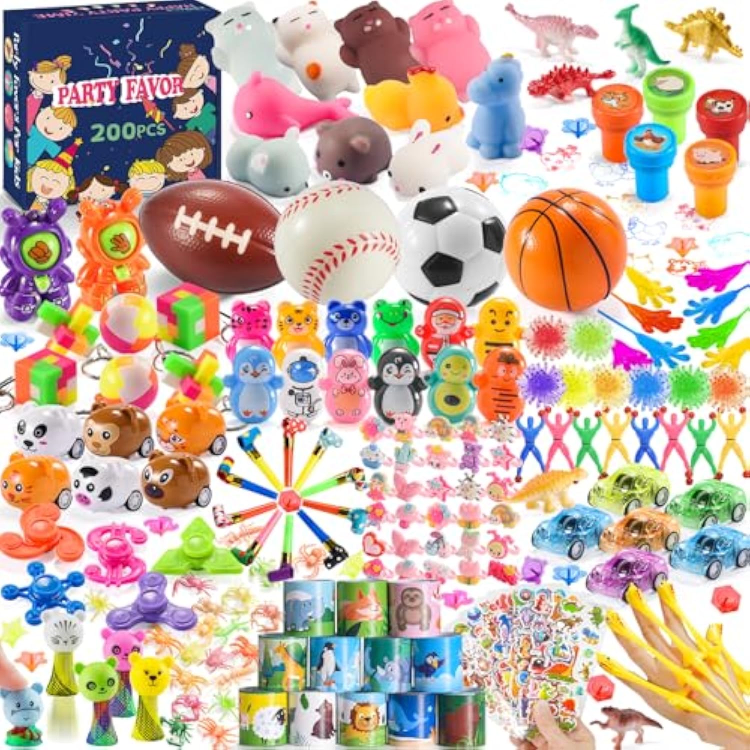 Party Favors For Kids 8-12, Treasure Chest Box Prize Toys For Classroom Students, Birthday Goodie Bags Stuffers Pinata Fillers, Carnival Small Bulk Toys For Boys Girls Gift Bag 4-8 3-5