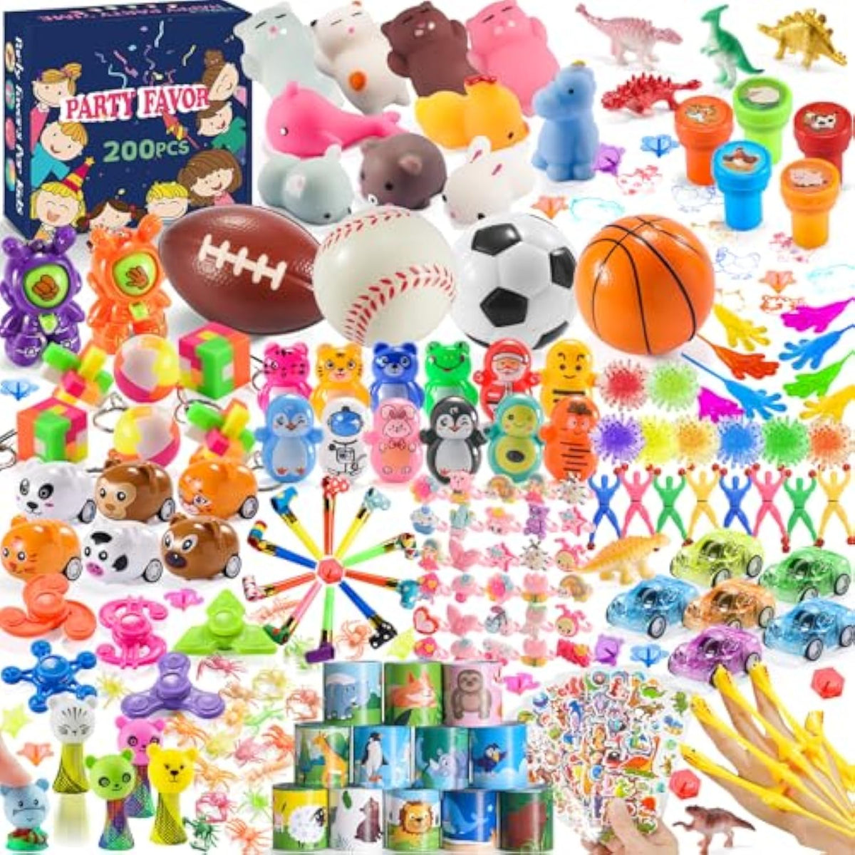 Party Favors For Kids 8-12, Treasure Chest Box Prize Toys For Classroom Students, Birthday Goodie Bags Stuffers Pinata Fillers, Carnival Small Bulk Toys For Boys Girls Gift Bag 4-8 3-5