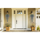 Artificial Flowers For Outdoor, Hanging Plant Uv Resistant Lavender, Fake Plants Greenery Vines Flowers For Indoor Garden Porch Window Patio Hanging Planter Home Party Wedding Decor(Purple)