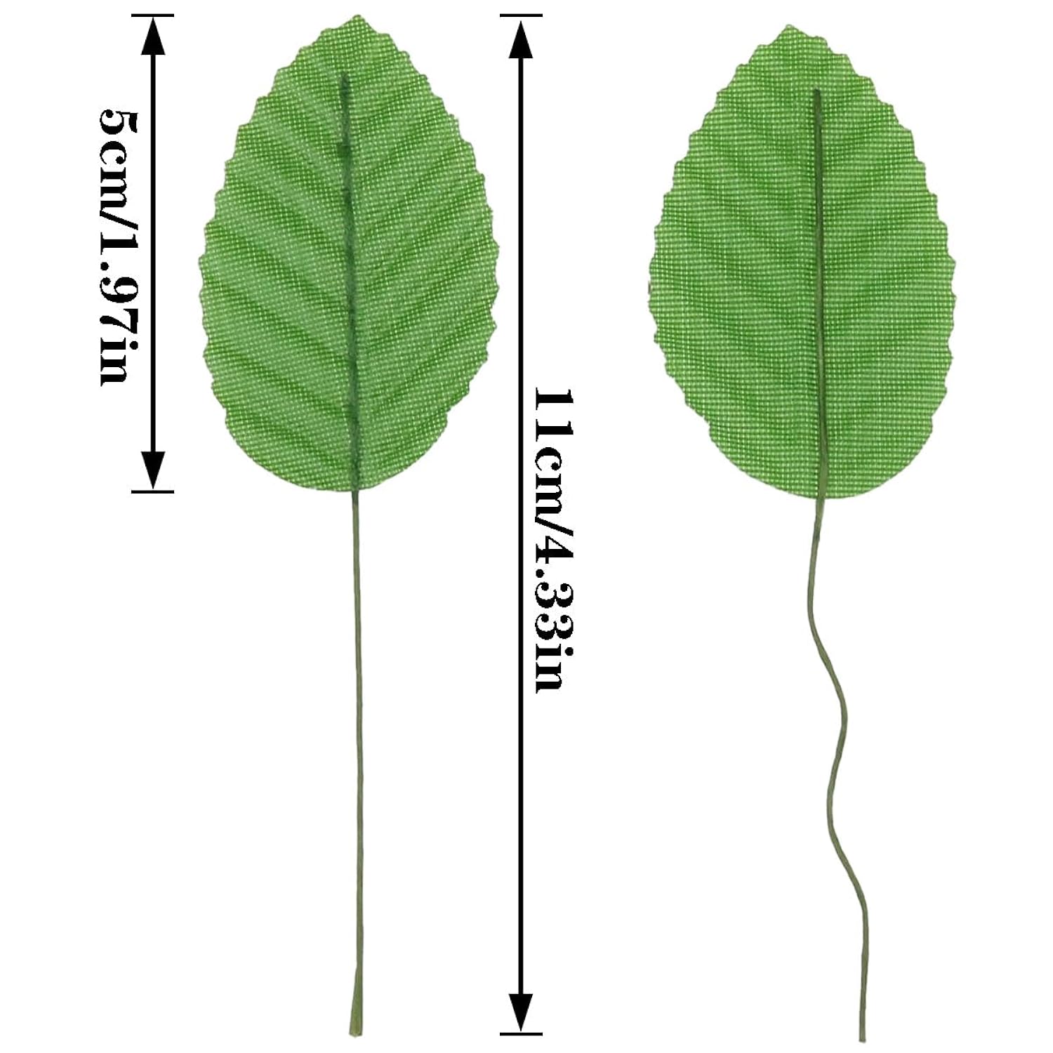 200 Pcs Artificial Silk Green Leaves Fake Faux Wired Single Leaves Diy Home Decorative Christmas Party Decoration Flowers Garland Wedding Decoration