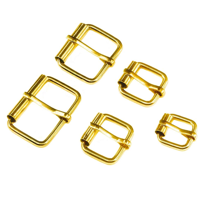 50Pcs Gold Assorted Multi-Purpose Metal Roller Buckles For Belts Hardware Bags