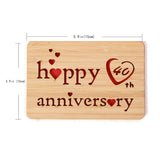 Wooden 40Th Anniversary Card,Handmade 40 Years Wedding Anniversary Greeting Cards,40Th Rubi Anniversary Card For Her,Him,Husband,Wife