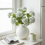 27 Inch Artificial Hydrangea Flowers, 4 Stems With 3-Head Blooms, White To Blue Gradient – Real Touch, Maintenance-Free For Wedding Centerpieces, Home & Office Decor