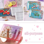 Rectangle Resin Tray Mold, 2 Pcs 6 Inch Jewelry Dish Silicone Mold For Resin Epoxy Casting Fruit Snack Tray Candles Holder Soap Dish Office Home Decoration Supplies