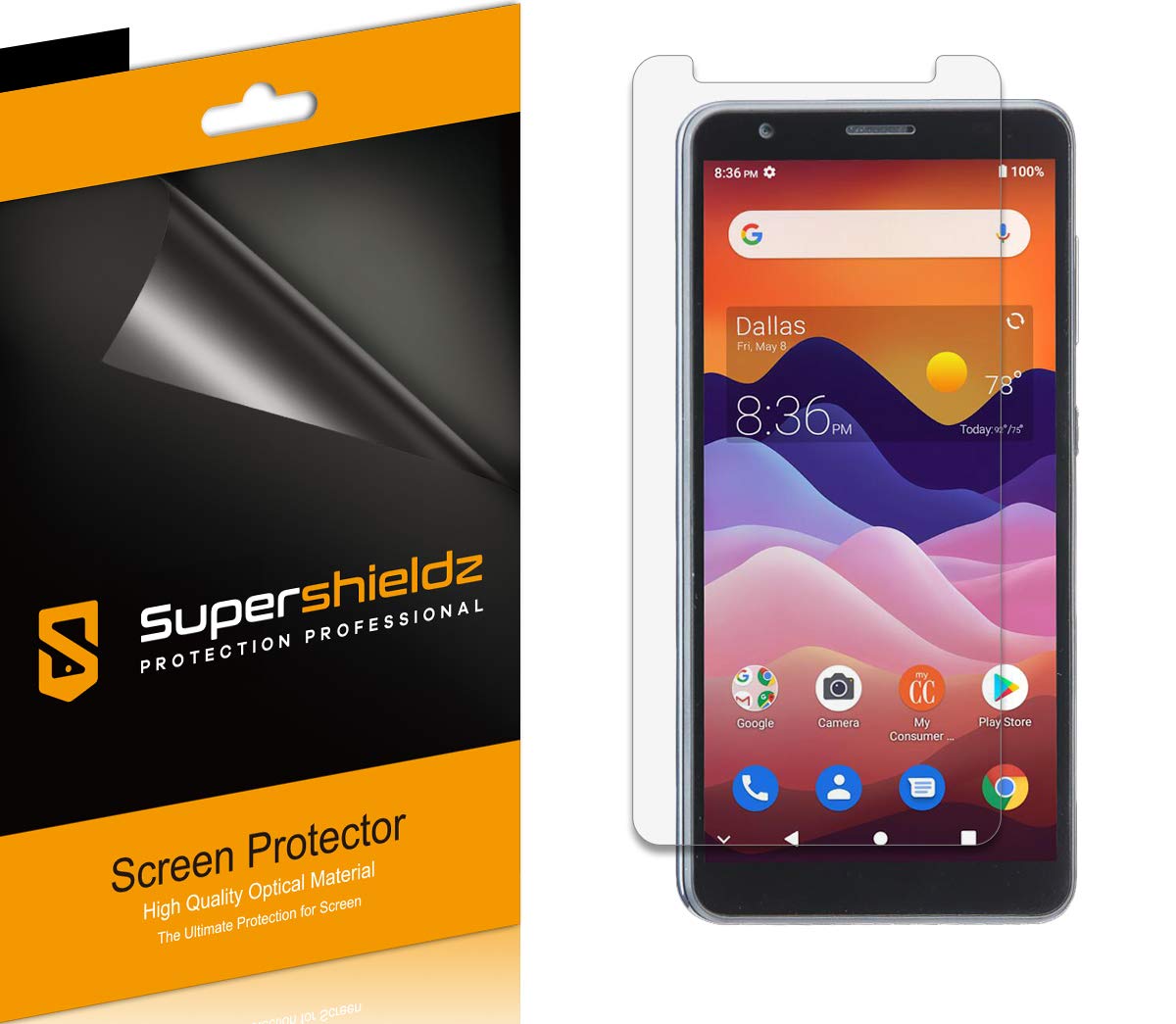 (6 Pack) Designed for ZTE Avid 579 Screen Protector, High Definition Clear Shield (PET)