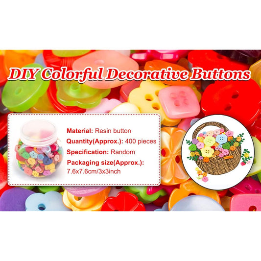 1 Bottle (Approx. 400Pcs) Handmade Candy-Colored Children'S Clothing B