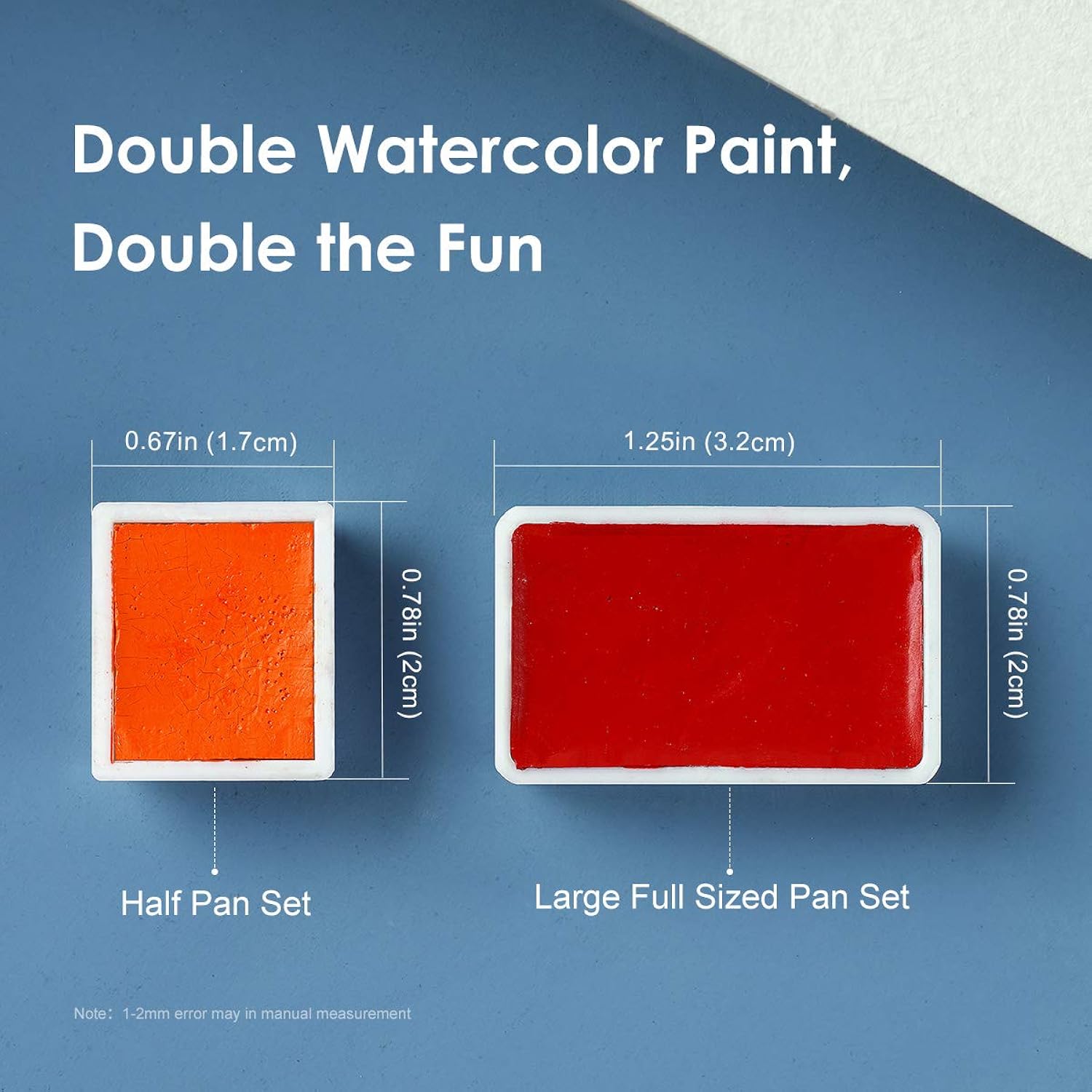Watercolor Paint Set Full Pan, 24 Vivid Colors Water Coloring Paint In Pocket Box With Metal Ring, High Transparency Intense And Durable, No Chalky, Perfect For Students, Beginners