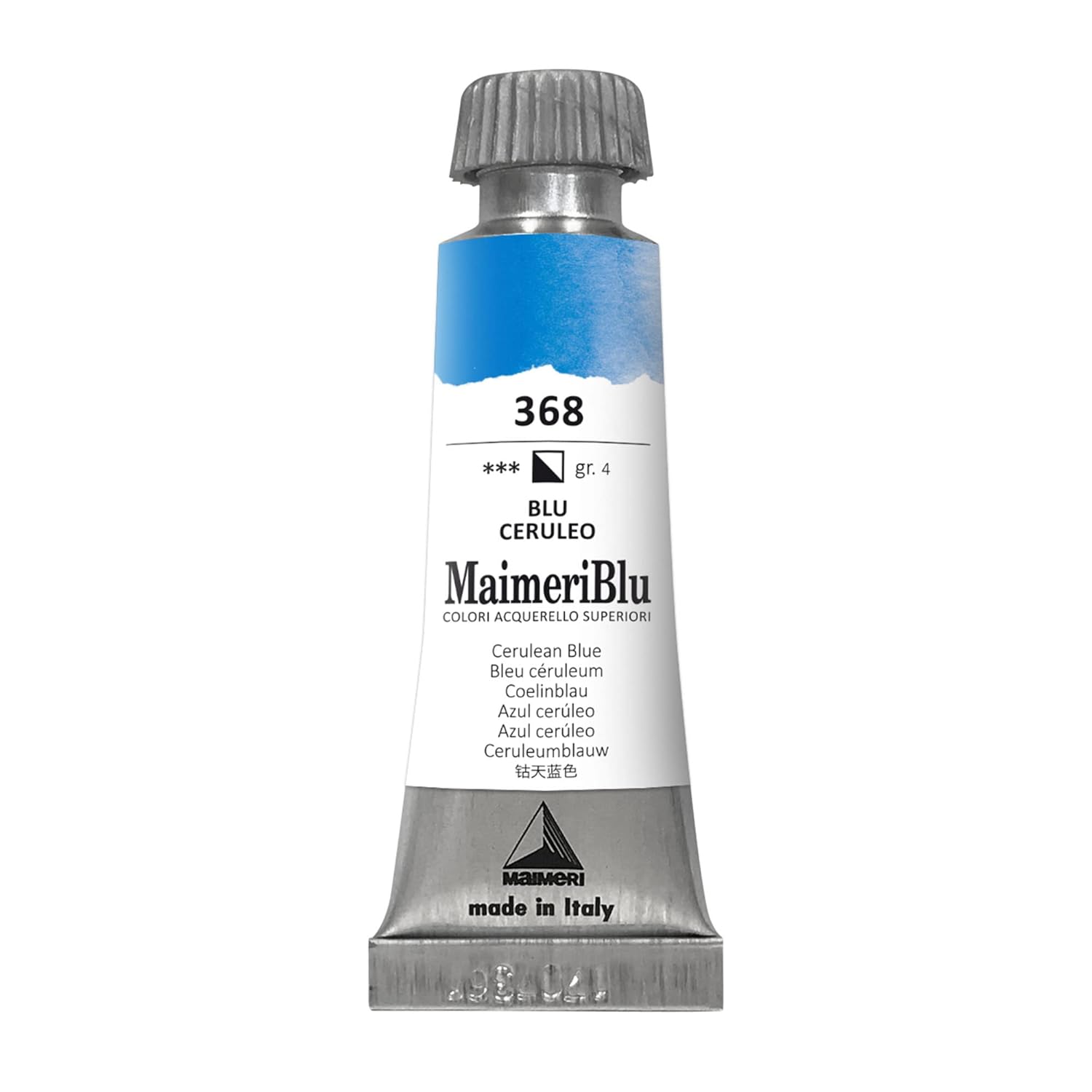 MaimeriBlu 12ml Single-Pigment Watercolor Paint - Cerulean Blue PB36 Professional Watercolor Paint - Lightfast and Transparent Watercolor Paint Tube for Artists