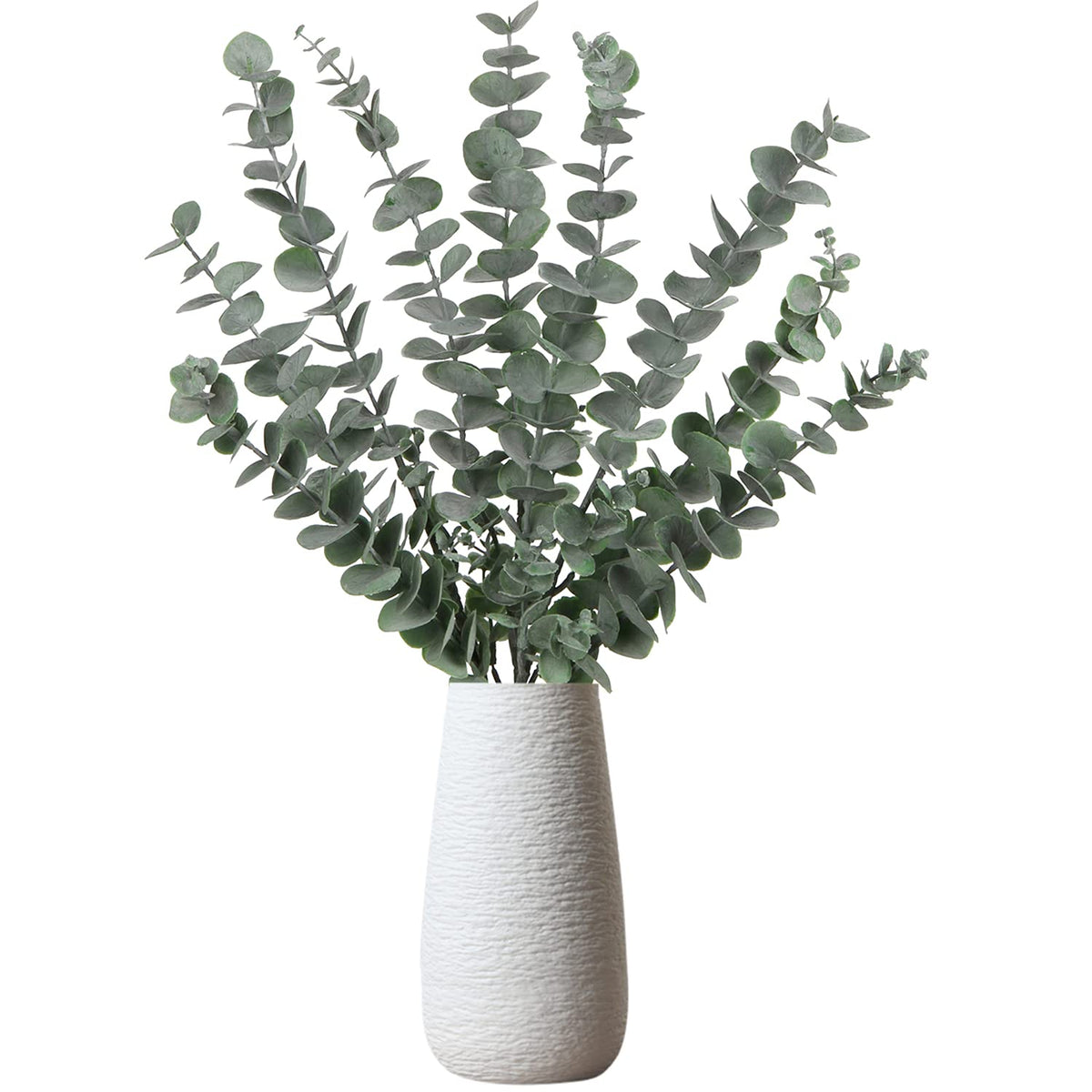 3Pcs Faux Eucalyptus Stems 30" Long Artificial Greenery Stems Fake Eucalyptus Decor For Wedding Centerpiece Flower Bouquet Floral Arrangement Farmhouse Home Decoration