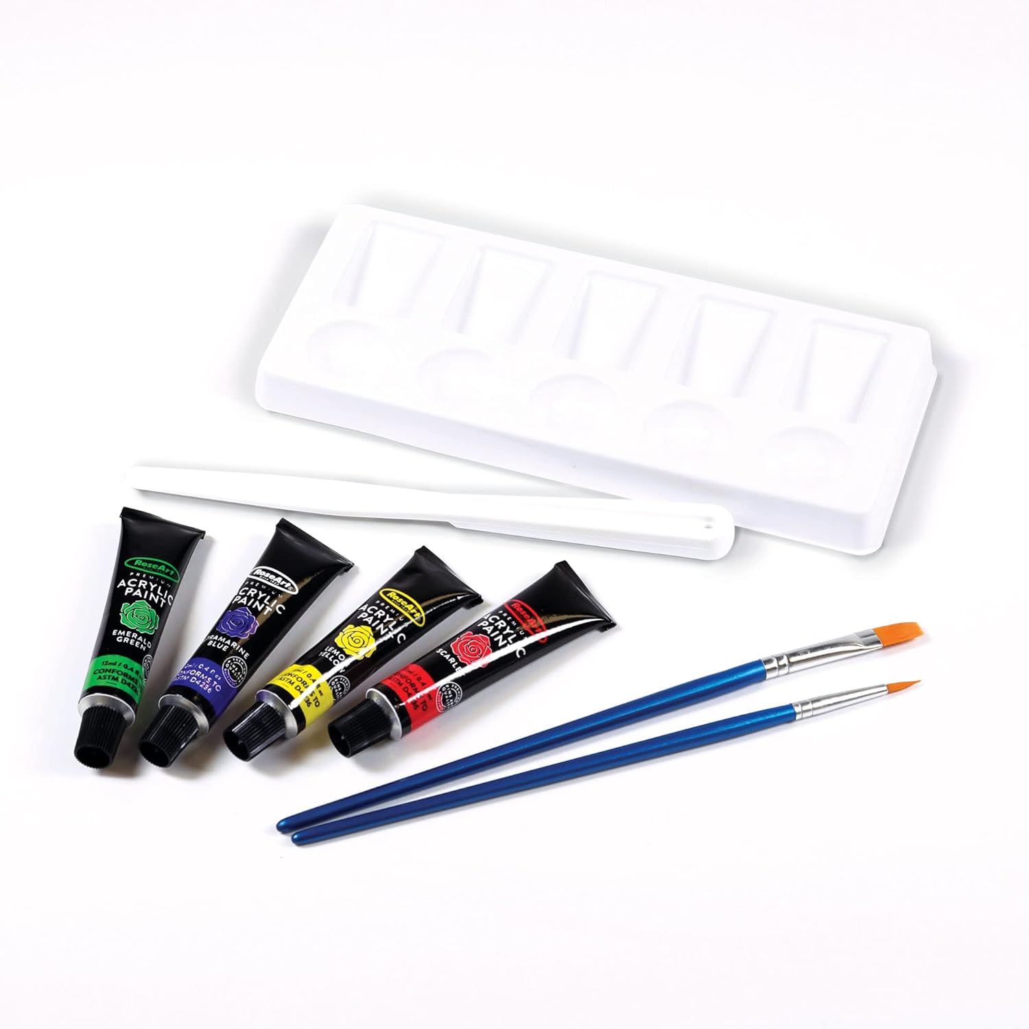 RoseArt Premium 36ct Acrylic Paint Set in Wooden Case -Complete Acrylic Artist Set for Canvas, Wood, Ceramic and Fabrics – Painting Supplies for Casual and Professional Artists, 9.6ml (84403)