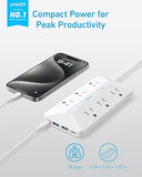 Surge Protector Power Strip with 6 Outlets 4 USB Ports 2 USB C 5FT Flat Plug Extension Cord 300J