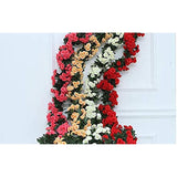 Lannu 2 Pack Artificial Rose Vine Flowers Fake Garland Ivy Flowers Silk Hanging Garland Plants For Home Wedding Party Decorations, (Cream)