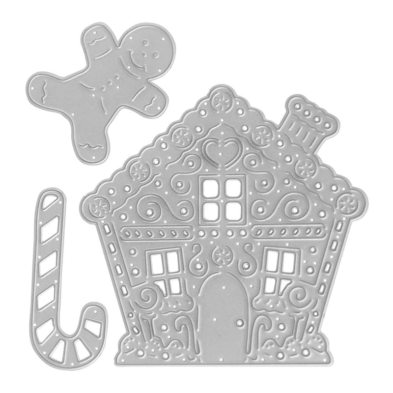 Hying Gingerbread Man House Christmas Cutting Dies Embossing Stencil T