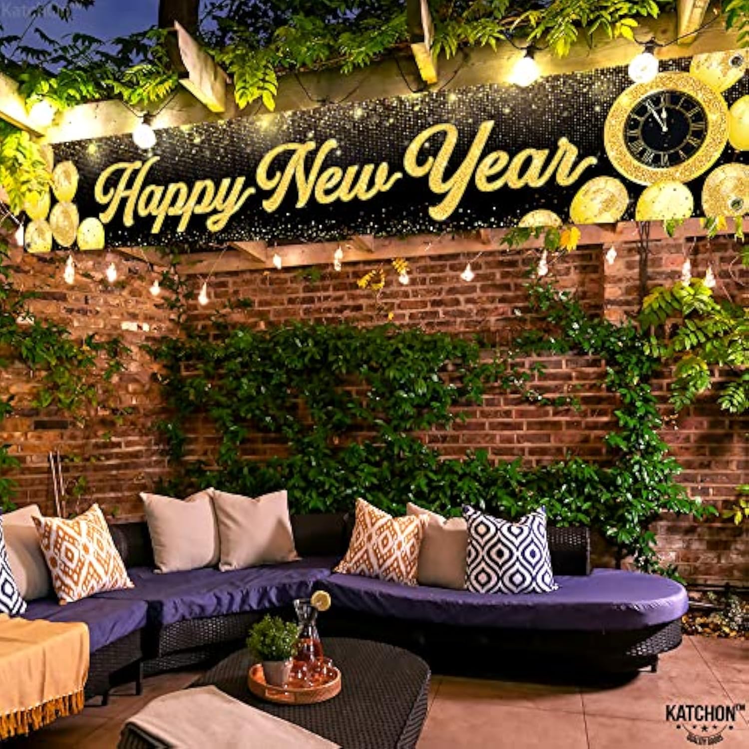Happy New Year 2026 Large Banner 120x20in Yard Sign Party Decor
