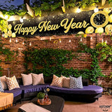Happy New Year 2026 Large Banner 120x20in Yard Sign Party Decor