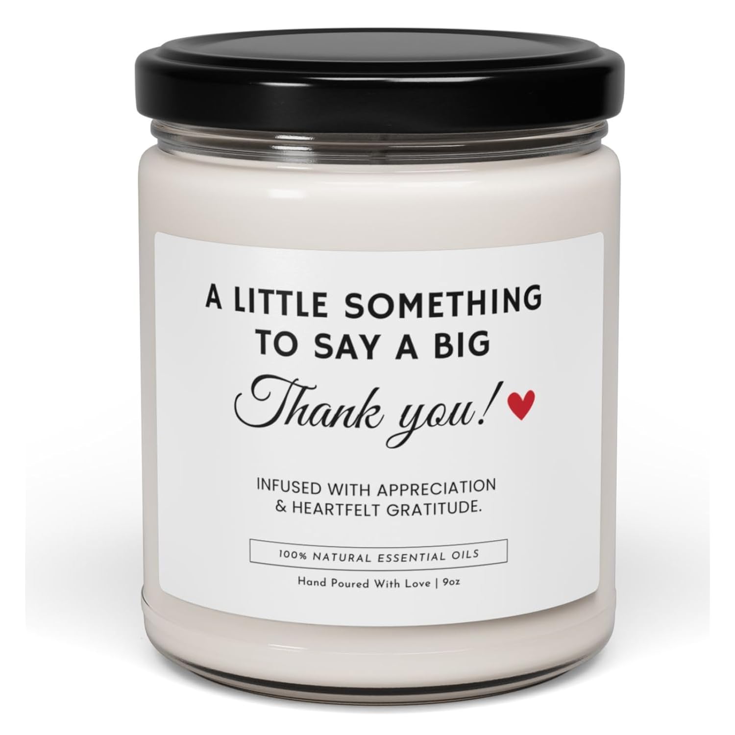 -Thank You Candle Gift – Appreciation Gift For Friends, Teachers, Coworkers, Boss, Nurses & Loved Ones – Thoughtful Gratitude Present, Natural Soy Wax, 9Oz, Long-Lasting Burn
