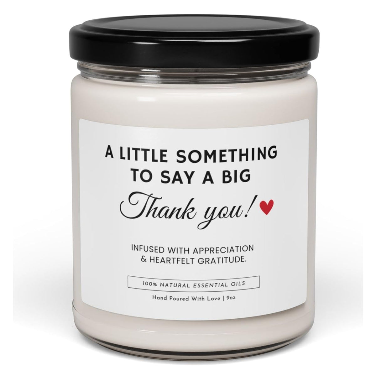-Thank You Candle Gift – Appreciation Gift For Friends, Teachers, Coworkers, Boss, Nurses & Loved Ones – Thoughtful Gratitude Present, Natural Soy Wax, 9Oz, Long-Lasting Burn