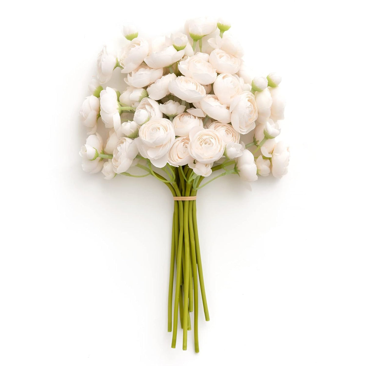 Ranunculus Artificial Flower, Faux Silk Mini Ranunculus Flowers For Diy Bouquet, Bulk Fake Wedding Filler Flowers For Centerpieces Arrangements Bridal Shower Decorations, Cream