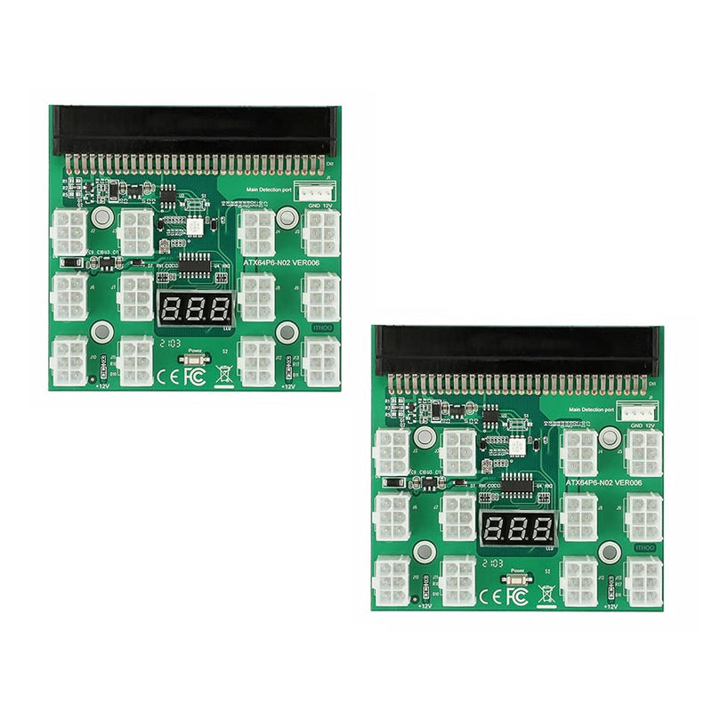 2Pcs 6Pin 1200W Server Power Supply Breakout Board For Hp Dps-1200Qb A Psu Gpu