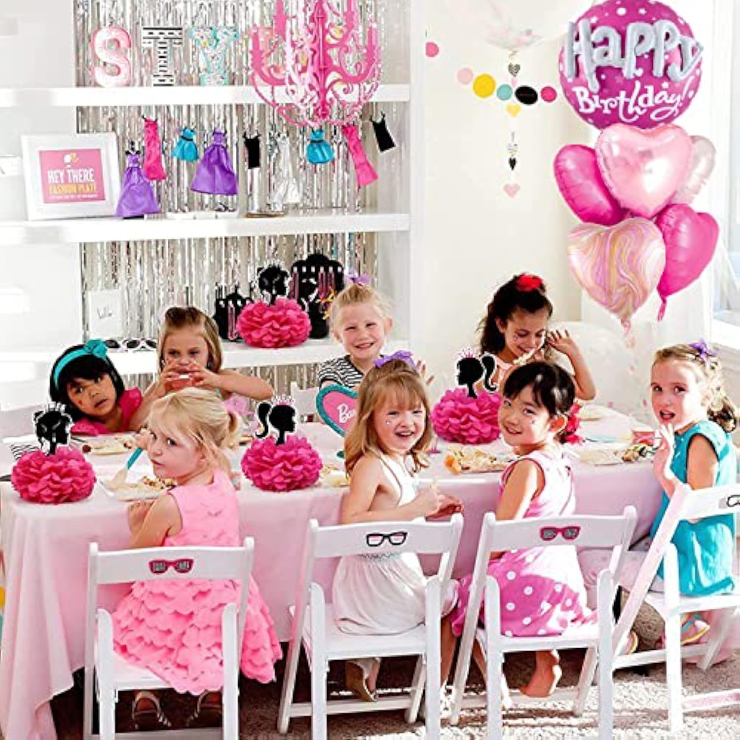 6pcs 36" Hot Pink Foil Balloons – bies Princess Birthday Party Decor