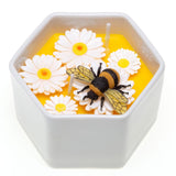 Bee And Daisy Candle – Pure Beeswax Candles For Home Scented, 5.6Oz Vanilla & Honey Candle, Cute Bee Gifts For Women, Teacher Appreciation Gift, Thank You Gift For Her