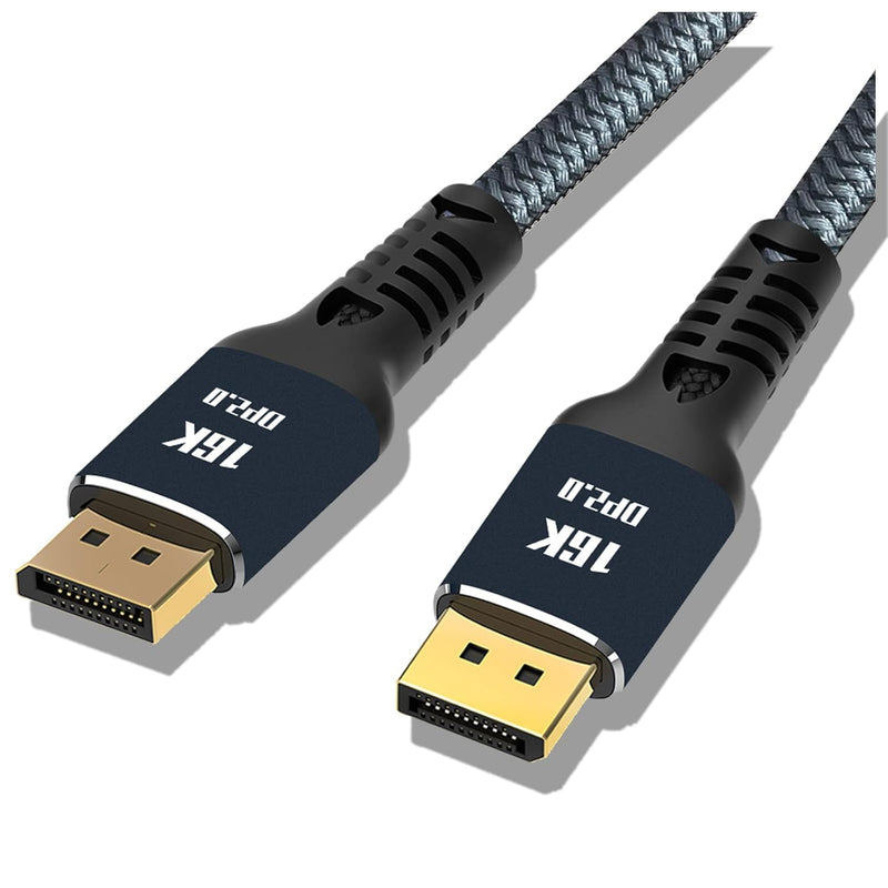 16K Displayport 2.0 Cable 10Ft Supports 16K@60Hz, 10K@60Hz, 8K@60Hz, 4K@165Hz,