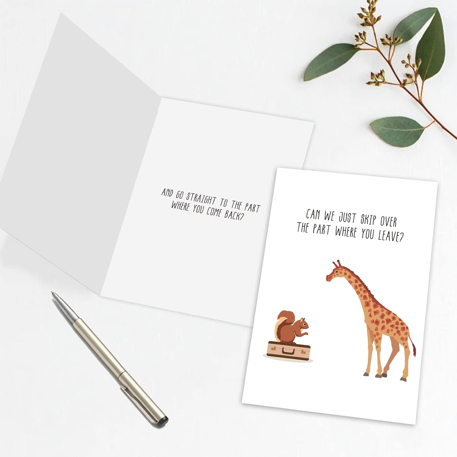 Sweet Goodbye Card, Thoughtful Friends Farewell Card, Moving Away Card, Skip Over The Part Where You Leave