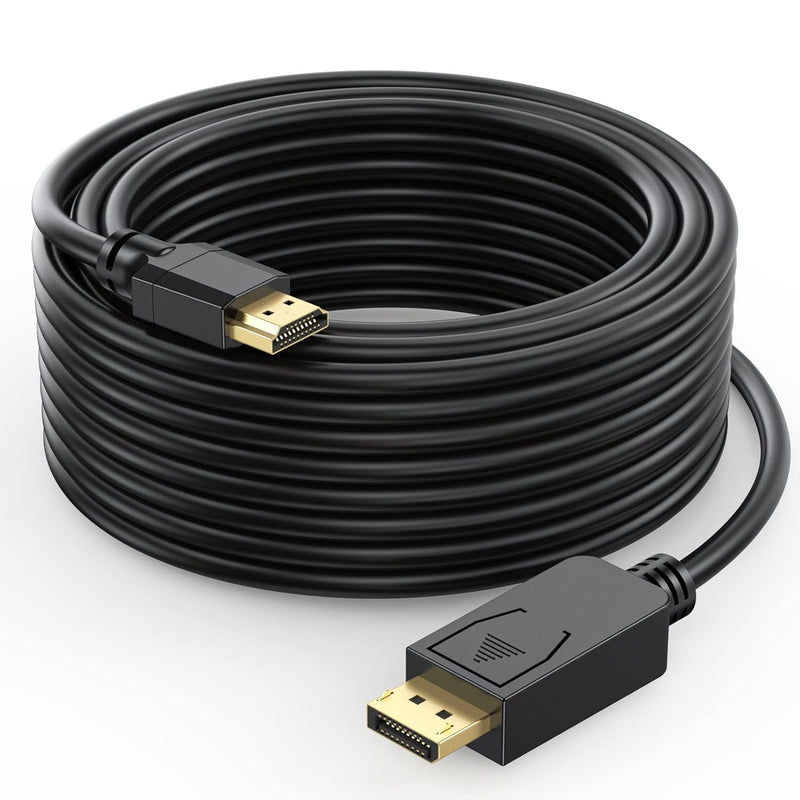 Displayport To Hdmi Cable 30Ft 4K, Display Port Dp To Hdmi Cable Adapter Male