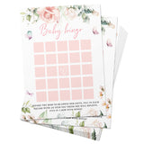 Z Baby Shower Bingo Game Girl, Baby Bingo, Set Of 50, Ros Flower Theme Party Cards