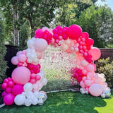 Pink Balloons Garland Arch Kit, Hot Pink White Balloon Arch Kit, Pink Latex Balloons Party Balloons For Girls Kids Birthday Decoration Wedding Baby Shower Valentine'S Day Decoration Party Supplies