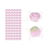 Artificial Flowers, White And Light Pink Fake Roses With Lace For Diy Wedding Decor Floral Arrangements Bridal Valentines Day 144Pcs