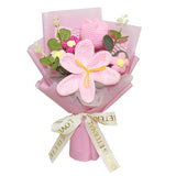 Crochet Flower Bouquet - Handmade Crochet Tulip Flowers For Graduation, Birthday, Home Decor (Pink)
