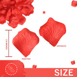 1500 Pcs Red Rose Petals Flower Artificial Fake Silk Rose Petals Decorations For Wedding Decor Romantic Night Event Party Engagement In Bulk