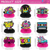 9 Pieces 90'S Retro Party Supplies Kit 90'S Retro Honeycomb Centerpiec