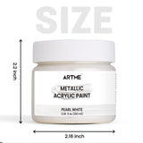 Acrylic Paint Metallic Pearl White, 100Ml Pearl Paint For Art Painting, Hand-Crafts, Non-Toxic, Non-Fading Pearlescent Acrylic Paints Ideal For Canvas, Wood, Fabric, Furniture, Ceramic, Stone Craft Supplies