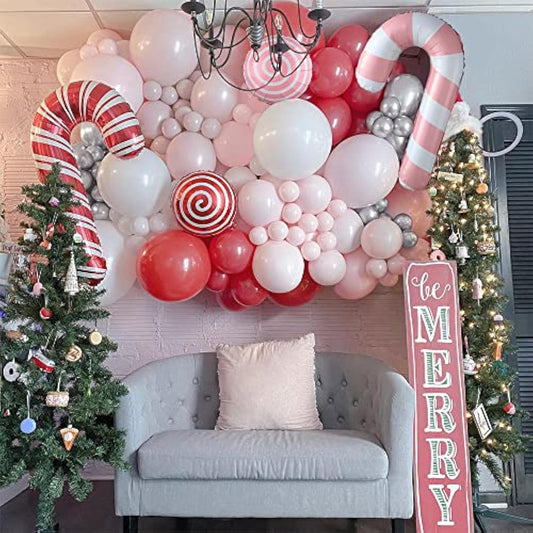 126Pcs Pink Rose Gold White Balloons Garland Arch Kit,With 18Inch 4D R