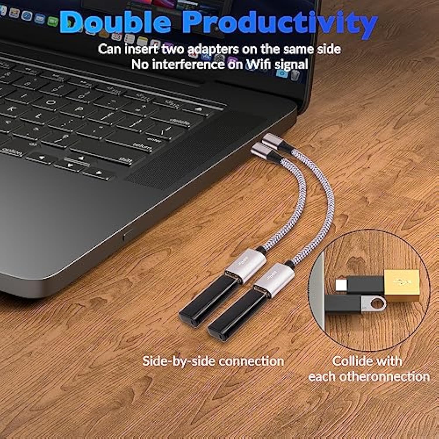 Micro Usb To Usb Adapter 2Pack, Micro Usb 2.0 Otg Cable On The Go Converter, Nylon Braided, Aluminum Shells, Micro Usb Male To Usb Female For S7 Lg, Flash Drive, Mouse, Keyboard, Game Controller