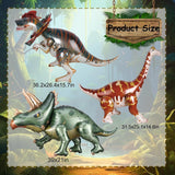 3-pc large 38" self-standing dinosaur balloons for kids’ dino-themed birthday décor