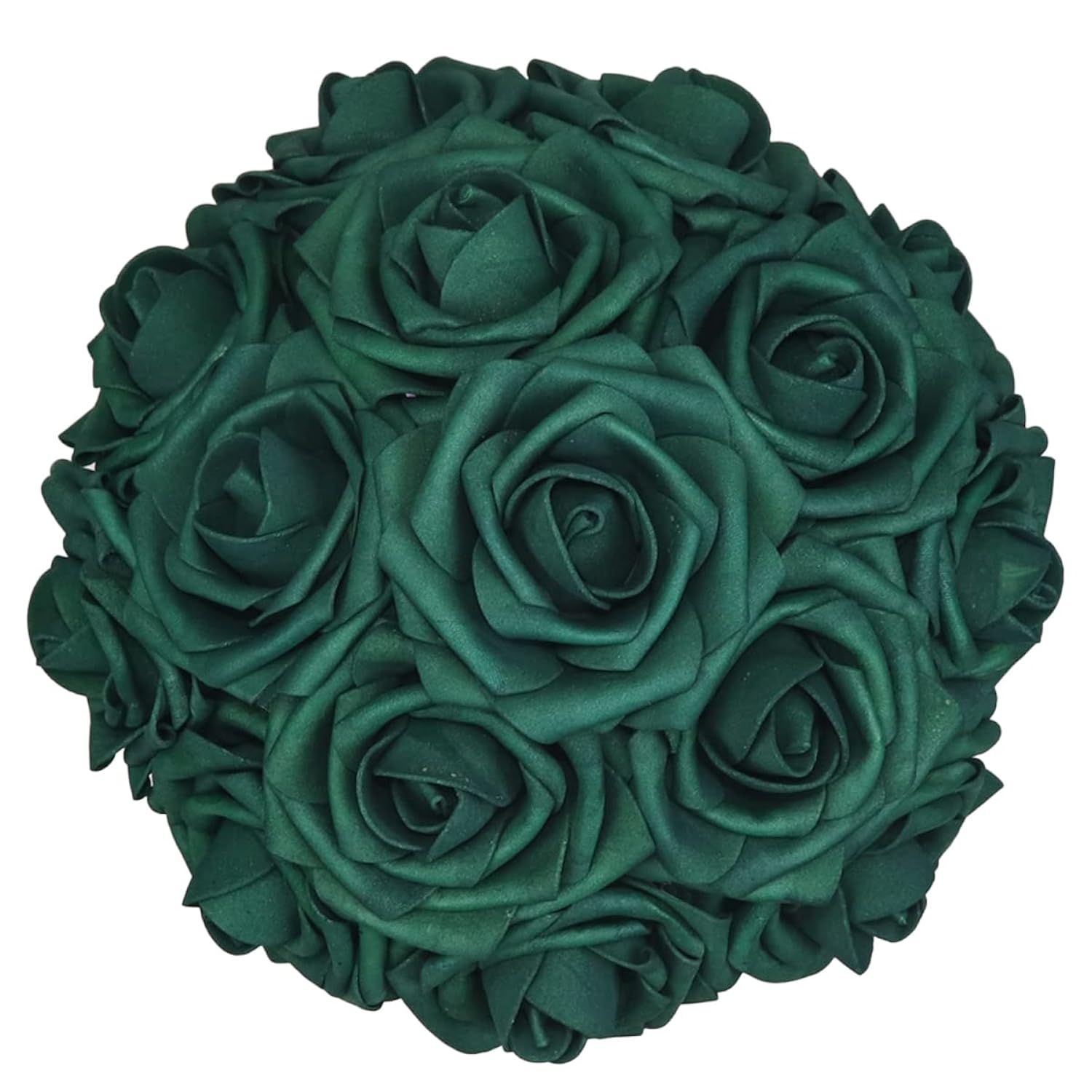 50Pcs Artificial Flower?Real Touch Artificial Foam Roses Decoration Diy For Wedding Bridesmaid Bridal Bouquet Centerpieces Party -Army Green