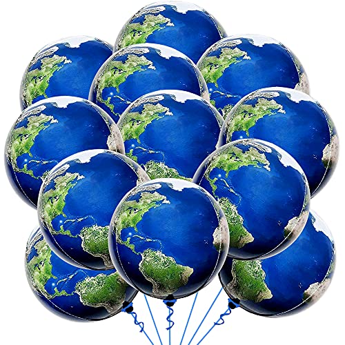 Globe Balloons Set - 22 Inch, Pack of 12, Travel Decorations