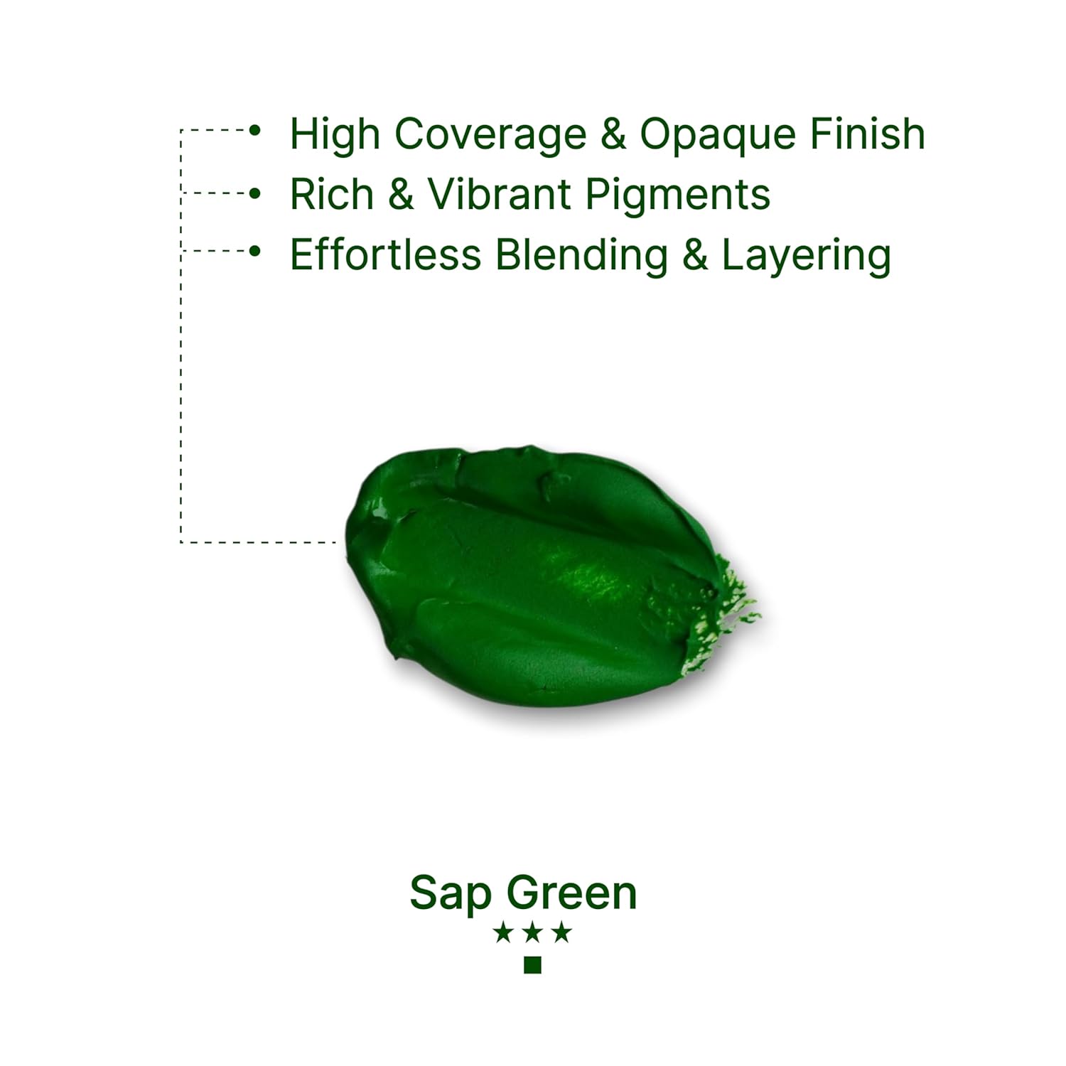 Gouache Sap Green Refills (50Ml/1.7Oz)|Intense Pigments, Easy Color Refill (2 Pcs.)