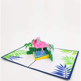 Flamingo Pop Up Card, Happy Birthday Card, 3D Birthday Card, Mothers Day, Anniversary, Thank You Pop Up Greeting Cards (Flamingo Pop Up Card)
