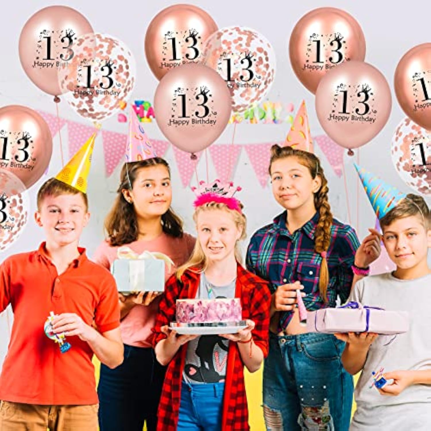 85Th Birthday Balloons 18 Pcs Rose Gold Happy 85Th Birthday Latex Balloons Confetti Balloons Rose Gold 12 Inch