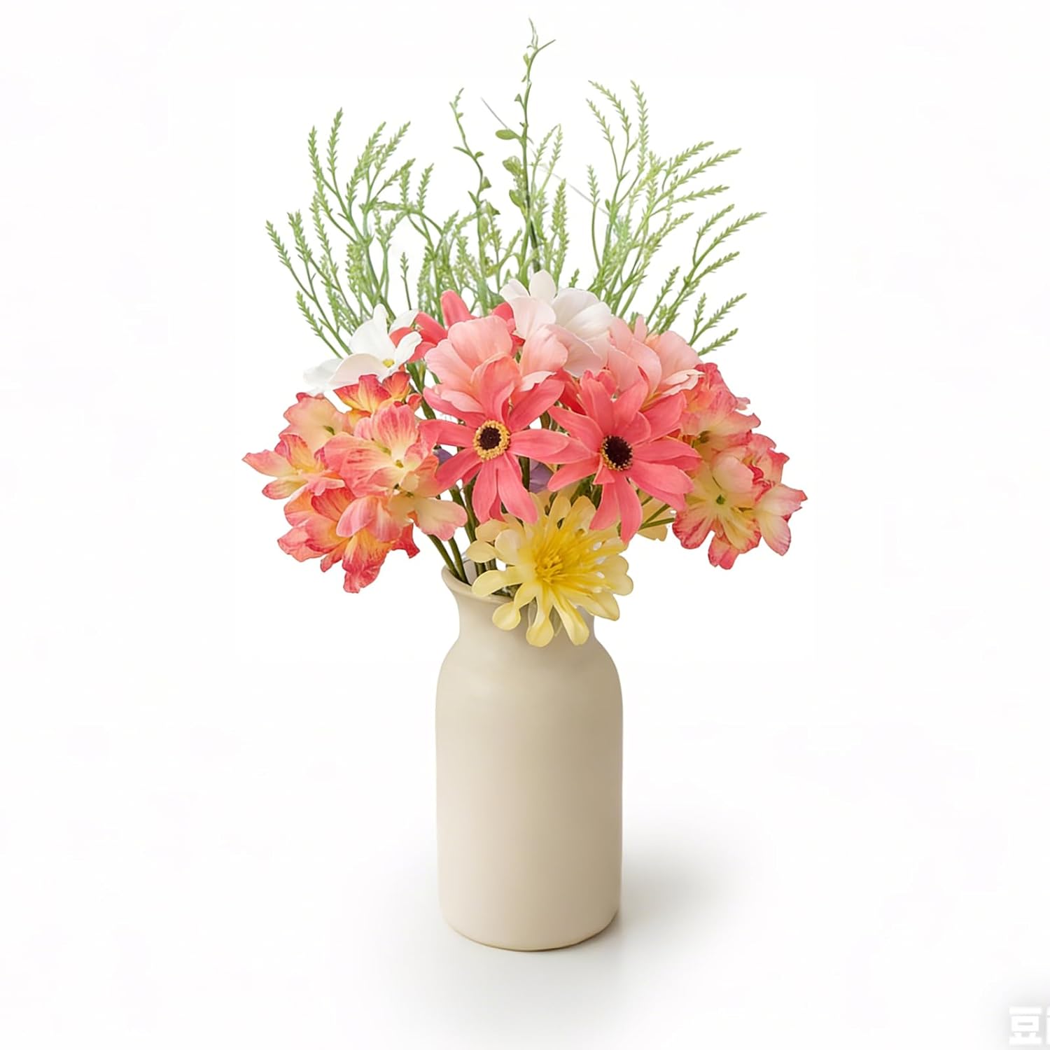 TEMPUS 2 Bundles 19 Inch Spring Artificial Flowers Bouquet Silk Seasonal Floral Plant Arrangements for Bridal Bouquets Home Party Wedding Table Centerpieces Decor DIY Wreath