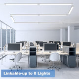 5FT LED Garage Shop Light Fixture 45W 5000K Waterproof Plug In Tube Light for Kitchen Bathroom Workbench