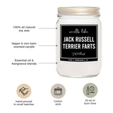 You Nique Designs Jack Russell Gifts - 8Oz Dog Fart Candle, Jack Russell Terrier Gifts For Women, Men - Jack Russell Dad Mom Gift Idea - Jack Russell Terrier Decor, Accessories (Lavender & Vanilla)